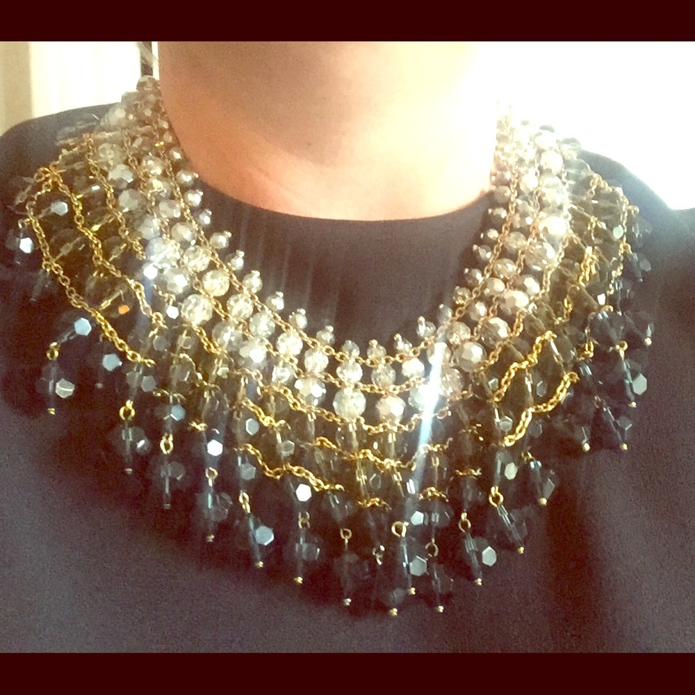 Kate Spade necklace, black, brown, white